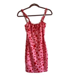 SHEIN pink red dress size XS cherry